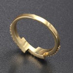Minimalist Gold Zircon Stacking Rings for Women