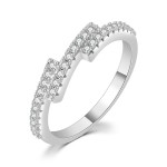 Minimalist Gold Zircon Stacking Rings for Women
