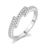 Minimalist Gold Zircon Stacking Rings for Women