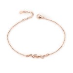 Minimalist Olive Leaf Cubic Zirconia Bracelet for Women