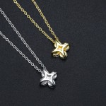 Crystal Flower Pendant Necklace for Women Gold Color Choker