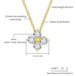 Crystal Flower Pendant Necklace for Women Gold Color Choker