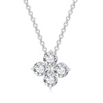 Crystal Flower Pendant Necklace for Women Gold Color Choker