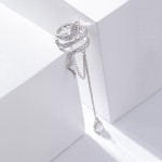 Fake Piercing Ear Cuff with Snake Butterfly Tassel Chain