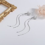 Fake Piercing Ear Cuff with Snake Butterfly Tassel Chain