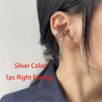 Fake Piercing Ear Cuff with Snake Butterfly Tassel Chain