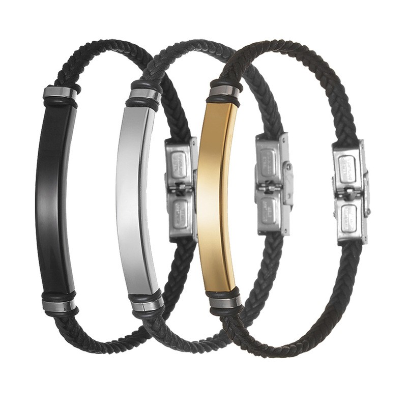 Twisted Woven Imitation Leather Bracelet for Women and Couples