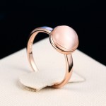 Cat's Eye Stone Ring for Women, Rose Gold Color Fashion Jewelry Gift