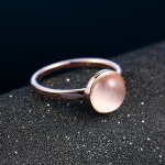 Cat's Eye Stone Ring for Women, Rose Gold Color Fashion Jewelry Gift