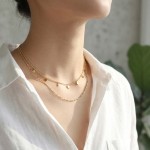 Women's Multi-Layer Gold Rhombus Choker Necklace