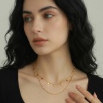 Women's Multi-Layer Gold Rhombus Choker Necklace