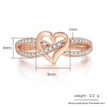 Women's Hollow-Out Zircon Ring in White Gold Color