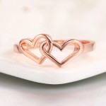 Heart to Heart Rose Gold Ring for Women
