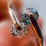 Twin Cubic Zirconia Rose Gold Engagement Wedding Ring for Women