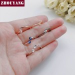 Twin Cubic Zirconia Rose Gold Engagement Wedding Ring for Women