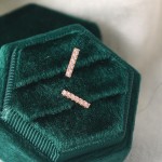 Geometric Stick Stud Earrings with Tiny Zircon for Women