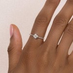 Dainty Gold-Tone Crystal Zircon Promise Ring for Women