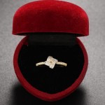 Dainty Gold-Tone Crystal Zircon Promise Ring for Women