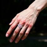 Waterdrop Crystal Wedding Ring for Women, Silver Tone Cubic Zirconia Iced Out Party J