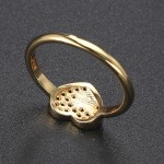 Heart-Shape Gold-Color Zircon Ring for Women