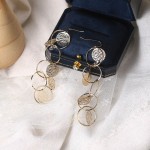 Hollow Out String Circle Drop Earrings for Women - 5 Styles