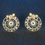 Ferris Wheel Cubic Zirconia Star Stud Earrings for Women