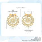 Ferris Wheel Cubic Zirconia Star Stud Earrings for Women