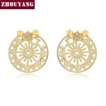 Ferris Wheel Cubic Zirconia Star Stud Earrings for Women