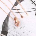 Rose Gold Crystal Pendant Necklace for Women