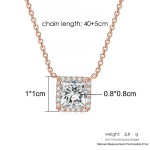 Cubic Zirconia Rose Gold Pendant Necklace for Women