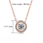 Cubic Zirconia Rose Gold Pendant Necklace for Women