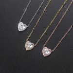 Cubic Zirconia Rose Gold Pendant Necklace for Women