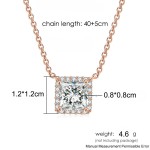 Cubic Zirconia Rose Gold Pendant Necklace for Women