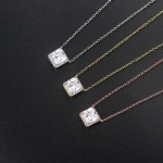 Cubic Zirconia Rose Gold Pendant Necklace for Women