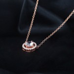 Cubic Zirconia Rose Gold Pendant Necklace for Women