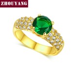 Multicolor Cubic Zirconia Crystal Ring for Women, Silver Tone 4-Claw Wedding Jewelry