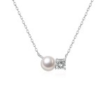 Imitation Pearl Chain Pendant Necklace for Women