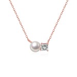 Imitation Pearl Chain Pendant Necklace for Women