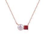 Imitation Pearl Chain Pendant Necklace for Women