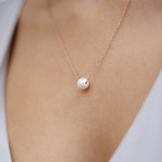 Imitation Pearl Chain Pendant Necklace for Women