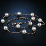 Imitation Pearl Chain Pendant Necklace for Women