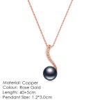 Imitation Pearl Chain Pendant Necklace for Women