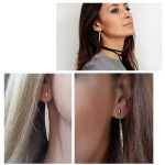 Peasecod-Shaped Rose Gold Cubic Zirconia Earrings for Women