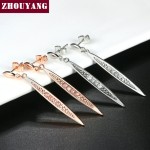 Peasecod-Shaped Rose Gold Cubic Zirconia Earrings for Women