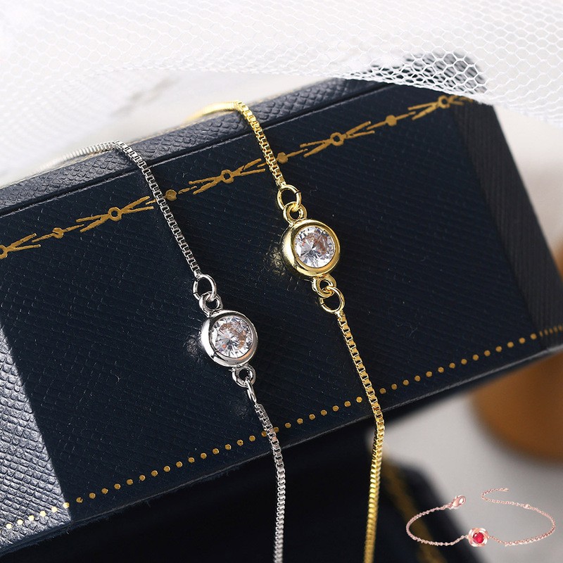 Simple Zircon Gold Color Anklet for Women Beach Jewelry