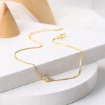 Simple Zircon Gold Color Anklet for Women Beach Jewelry
