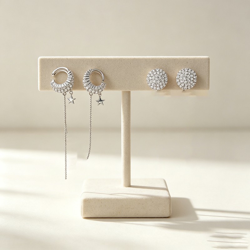 Y2K Star Tassel Ear Cuff with Shiny Zircon for Women