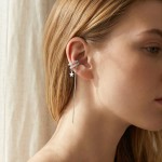 Y2K Star Tassel Ear Cuff with Shiny Zircon for Women