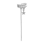 Y2K Star Tassel Ear Cuff with Shiny Zircon for Women