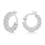 Small Micro Pave Zircon Hoop Earrings for Women and Men